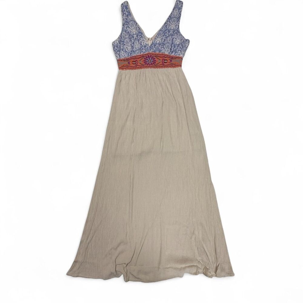 Flying Tomato Boho Maxi Dress Embroidered Waist Sz XS